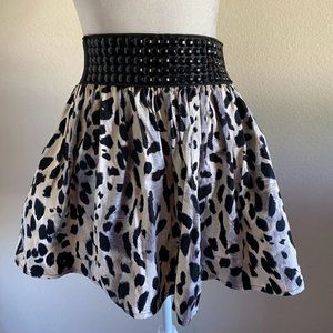 Women's High Waist Ruffles Printed Mini Skirt Beachwear